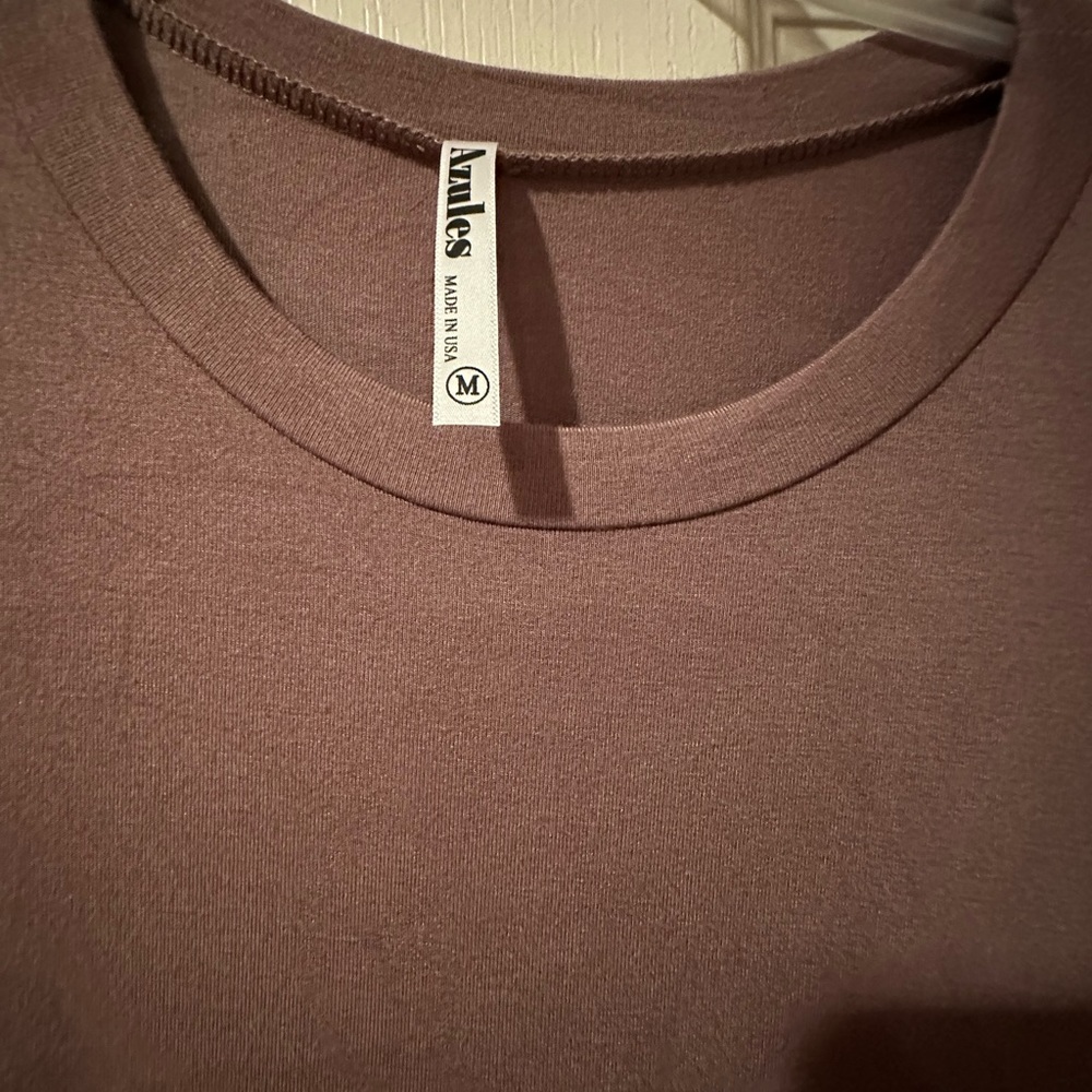 Short sleeve mocha colored tunic